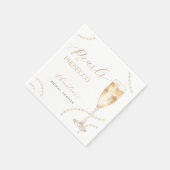 Parels & Prosecco Gouden Bruids-Shower Servetten (Hoek)