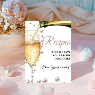 Parels & prosecco Laat je Recepten Vrijgezellenfee Reclamebord Met Voetstuk