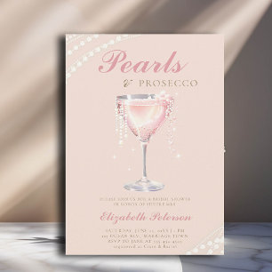 Parels Prosecco Perzik Roze Bubble Vrijgezellenfee Kaart