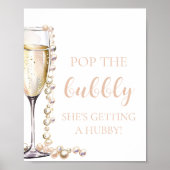 Parels Prosecco Pop The Bubble Ze krijgt Hubby Poster (Voorkant)