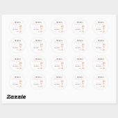 Parels & Prosecco Roze Roze Bruidsfeest Ronde Sticker (Vel)