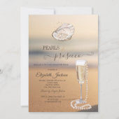 Parels & Prosecco Sunset Beach Seashell Kaart (Voorkant)