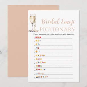 Parels & Prosecco Vrijgezellenfeest Emoji Pictiona Kaart