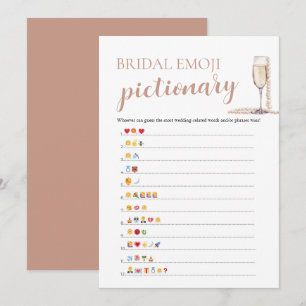 Parels & Prosecco Vrijgezellenfeest Emoji Pictiona Kaart