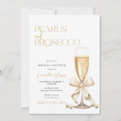 Parels & Prosecco Vrijgezellenfeest Kaart (Voorkant)