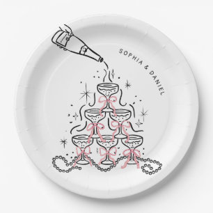 Parels & Prosecco Vrijgezellenfeest Papier Borden Papieren Bordje