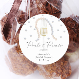 Parels & Prosecco - vrijgezellenfeest Ronde Sticker