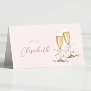 Parels & Prosecco Vrijgezellenfeest Tafelnaam Kaar Kaart