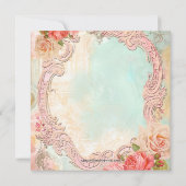  Parels Roze Parijs Baby shower Kaart (Achterkant)