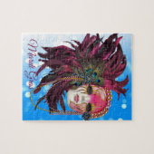 Parels, Veren en het Masker van Mardi Gras Legpuzzel (Horizontaal)