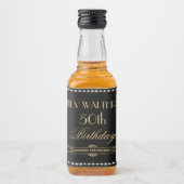 Parels Witte Bloemen Art Deco Gatsby 20s Verjaarda Likeurfles Etiket (Voorkant)