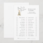 Parels zou ze liever Vrijgezellenfeest spel Kaart (Voorkant / Achterkant)