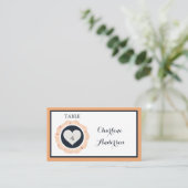 Parels Zwart Watusi Tacao Trouwtafel Place Card Plaatskaartje (Staand voorkant)