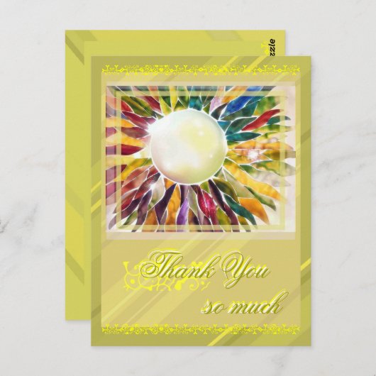 Parelsieraden laten een uitstekende bedankkaart zi briefkaart (Voorkant / Achterkant)