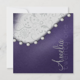 Parelsquare verjaardagsuitnodiging kaart