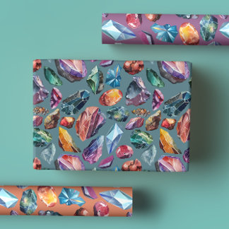 Pareltjes & Crystal Jewel Tone Inpakpapier Vel