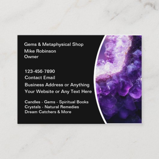 Pareltjes en metafysische shop Visitekaartjes (Voorkant)