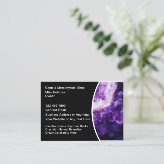 Pareltjes en metafysische shop Visitekaartjes (Staand voorkant)