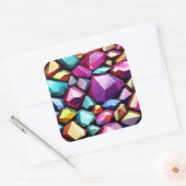 Pareltjes Texture Square Sticker (Envelop)