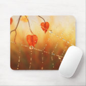 Pareltjes van een herfst Morning Mousepad Muismat (Met muis)