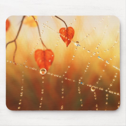 Pareltjes van een herfst Morning Mousepad Muismat (Voorkant)