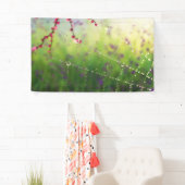 Pareltjes van een lentemorning-banner spandoek (Insitu)