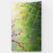 Pareltjes van een lentemorning-banner spandoek (Verticaal)