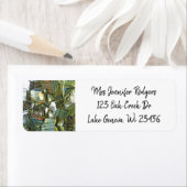 Pareltjes van goudsteen etiket (Insitu)