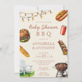 Paren baby shower BBQ barbecue zomer Kaart (Voorkant)