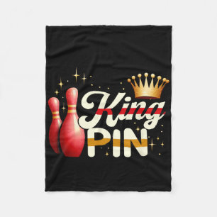 Paren Bowler League Bowling King Pin Dragen Cro Fleece Deken
