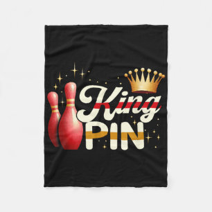 Paren Bowler League Bowling King Pin Dragen Cro Fleece Deken