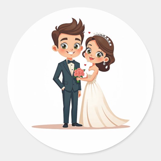 Paren bruiloft Sticker (Voorkant)