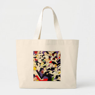  paren dansen grote tote bag