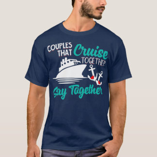 Paren die samen kruisen, blijven samen vakantie t-shirt