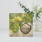 Paren Douche Wijngaard Herfst Herfst bruiloft Uitn Kaart (Staand voorkant)