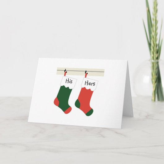 Paren Eerste Kerst Passen getrouwd Kerst Kaart (Voorkant)