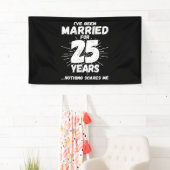 Paren gehuwd 25 jaar Funny 25th Jubileum Spandoek (Insitu)