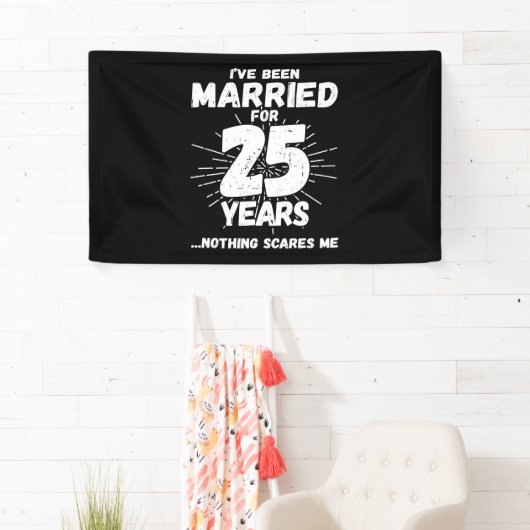 Paren gehuwd 25 jaar Funny 25th Jubileum Spandoek (Insitu)