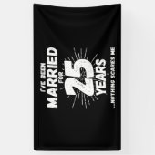 Paren gehuwd 25 jaar Funny 25th Jubileum Spandoek (Verticaal)