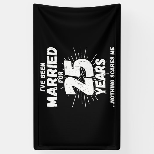 Paren gehuwd 25 jaar Funny 25th Jubileum Spandoek (Verticaal)