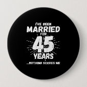 Paren gehuwd 45 jaar Funny 45th Jubileum Ronde Button 4,0 Cm (Voorkant)