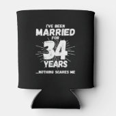 Paren getrouwd 34 jaar grappig 34ste Jubileum Blikjeskoeler (Achterkant)
