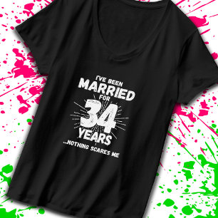 Paren getrouwd 34 jaar grappig 34ste Jubileum T-shirt
