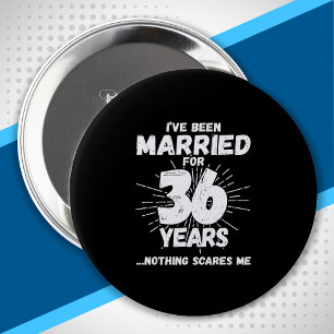 Paren getrouwd 36 jaar grappig 36e Jubileum Ronde Button 4,0 Cm