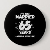 Paren getrouwd 65 jaar Funny 65th Jubileum Ronde Button 4,0 Cm (Voorkant)