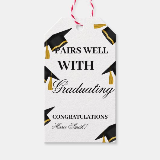 Paren goed met afstuderenHigh College Afstuderen Cadeaulabel (Voorkant)
