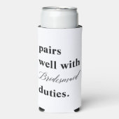 Paren goed met bridesmaïde accijnzen Weddenschap (Seltzer Voorkant)