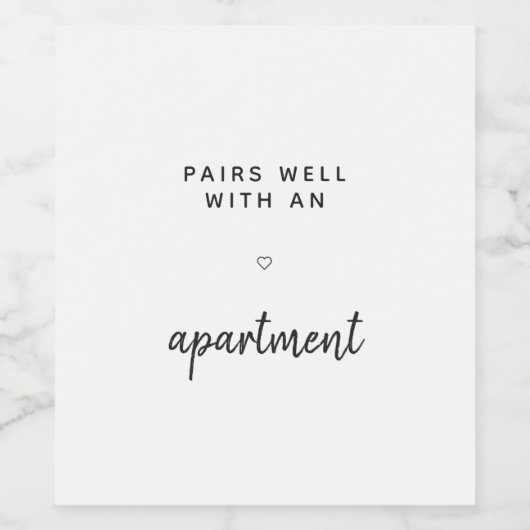 Paren goed met een compartiment voor verplaatsings wijn etiket (Enkel label)