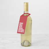 Paren goed met feestdagen op afstand flessenhanger (Schuin)