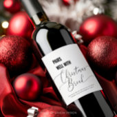 Paren goed met kerstvakantie wijn cadeau leraar wijn etiket